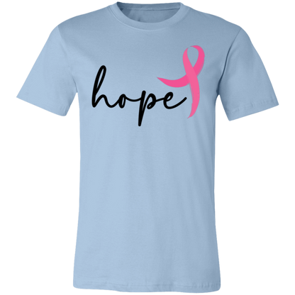 Hope, Breast Cancer Awareness- Unisex Jersey T-Shirt