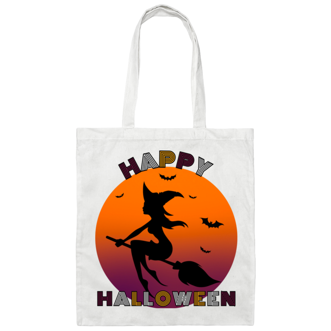 Feliz Halloween, diseño frontal y posterior: bolsa de truco o trato