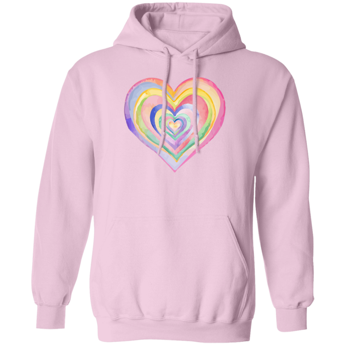 Corazón arcoiris - Sudadera con capucha unisex