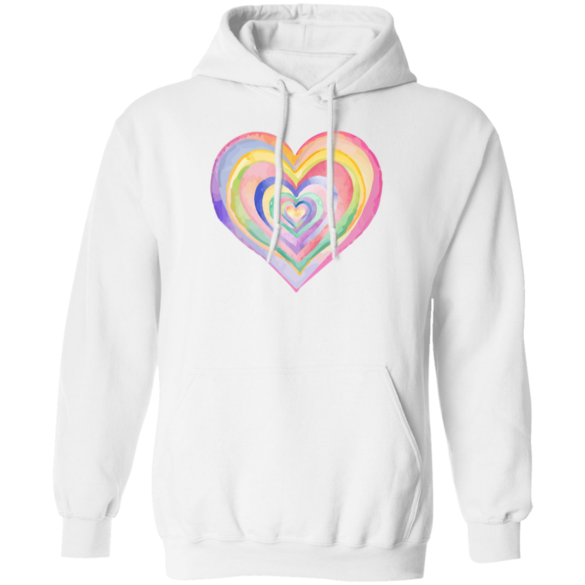 Corazón arcoiris - Sudadera con capucha unisex