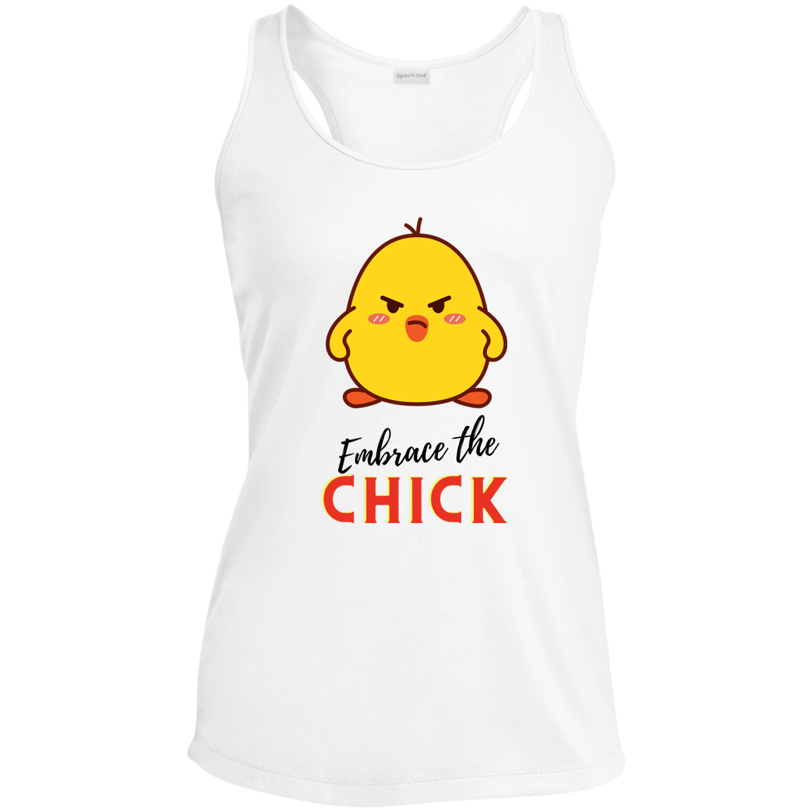 Embrace the Chick - Women's, Ladies' Performance Racerback Tank Top