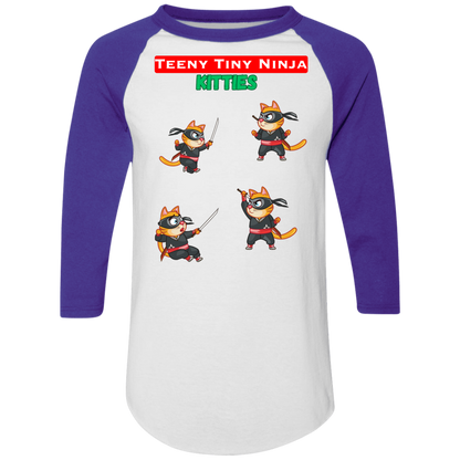 Teeny Tiny Ninja Kitties - Men's Colorblock Raglan Jersey