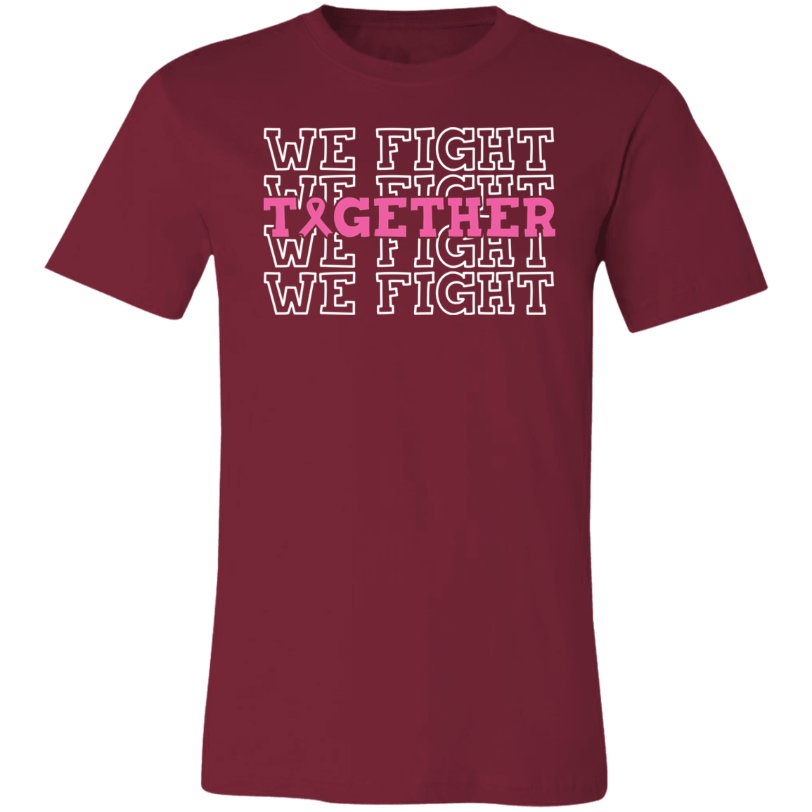 We Fight Together, Breast Cancer Awareness- Unisex Jersey T-Shirt