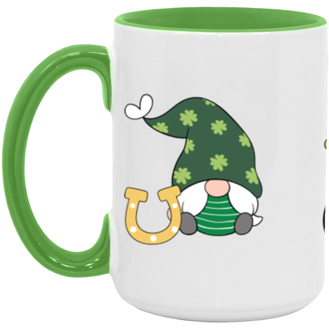 Three Leprechauns - 11 & 15 oz. White/Green Mug