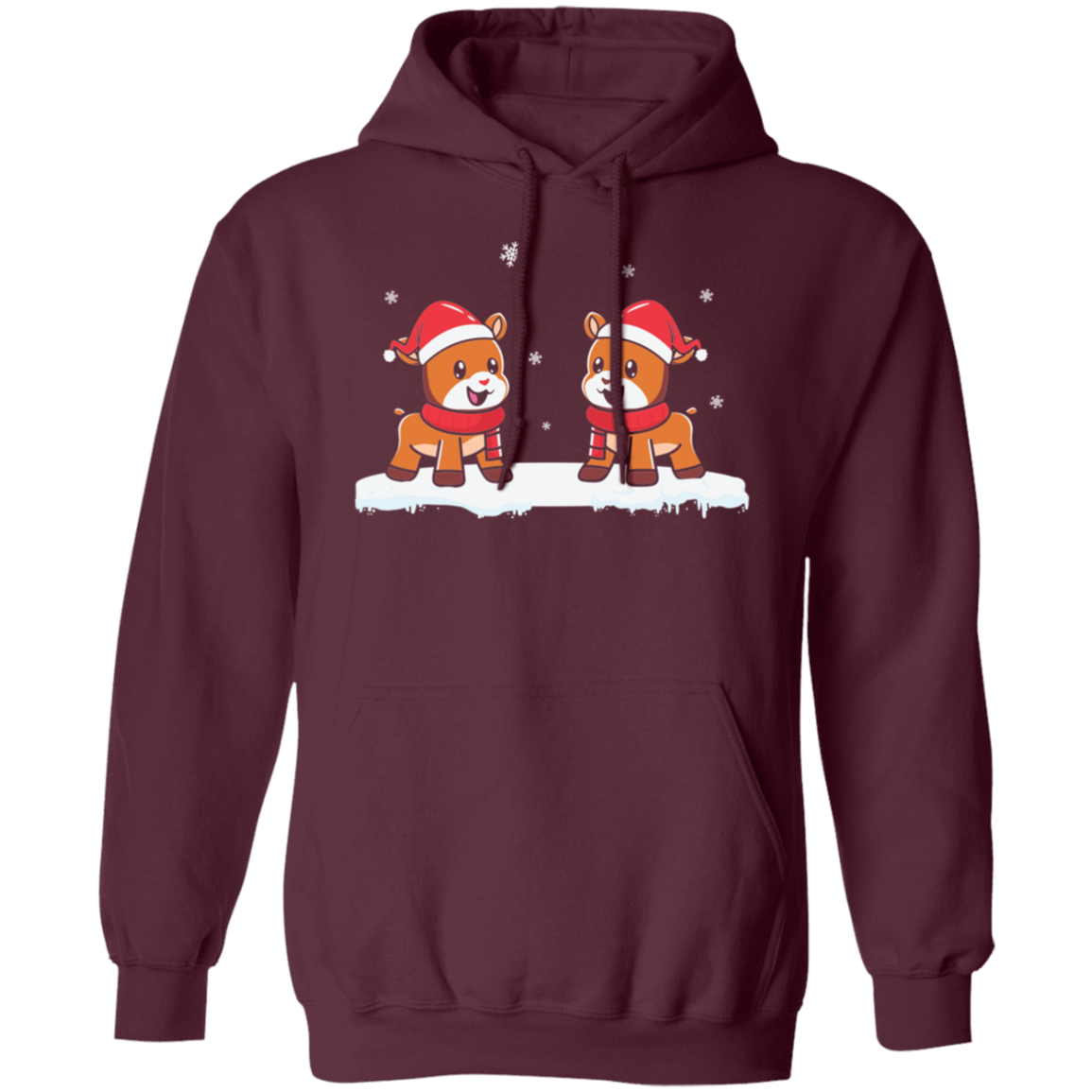 Reindeer, Christmas, Winter - Unisex Pullover Hoodie