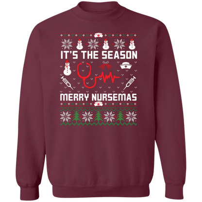 It's The Season Merry Nursemas - Unisex Ugly Sweater, Christmas, Winter, Fall