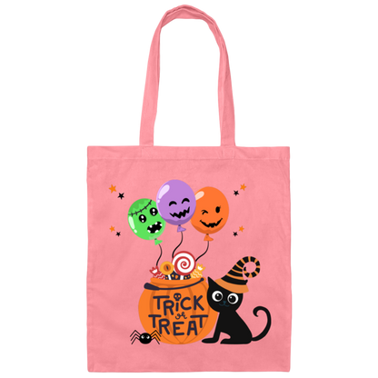 Fun Kittie and Candy, Front & Back Design - Trick or Treat Bag