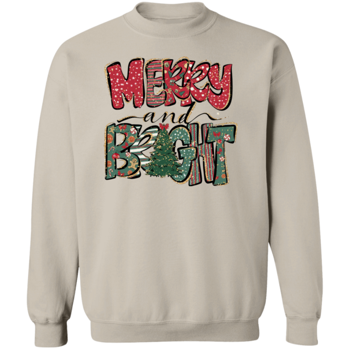 Merry and Bright - Suéter feo unisex, Navidad, Invierno, Otoño