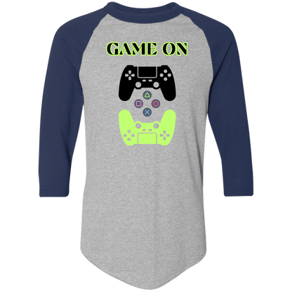 Game On - Camiseta raglán con bloques de colores para hombre