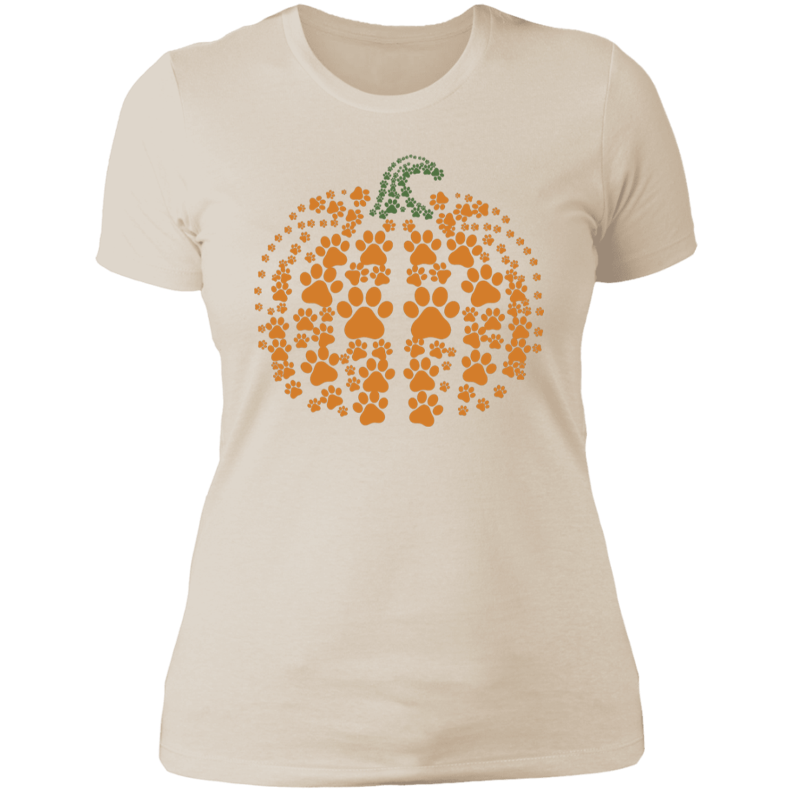 Paw Print Pumpkin- Women's, Ladies' Boyfriend T-Shirt