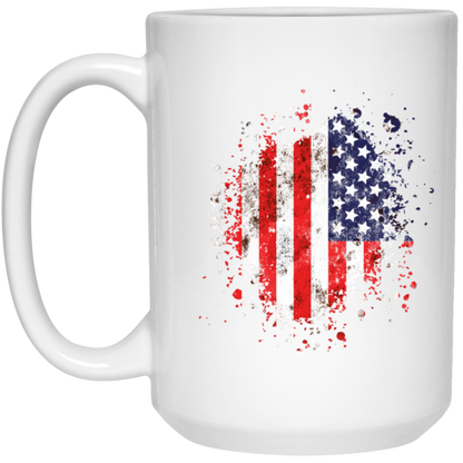 American Flag - 11 & 15 oz. White Mug