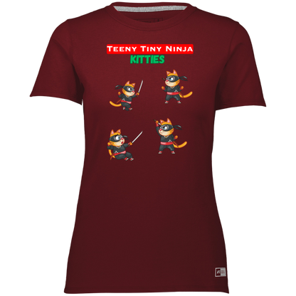 Teeny Tiny Ninja Kitties - Women's, Ladies’ Essential Dri-Power Tee / T-Shirt