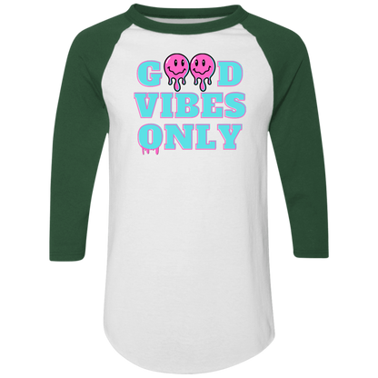 Good Vibes Only - Camiseta raglán con bloques de color para hombre