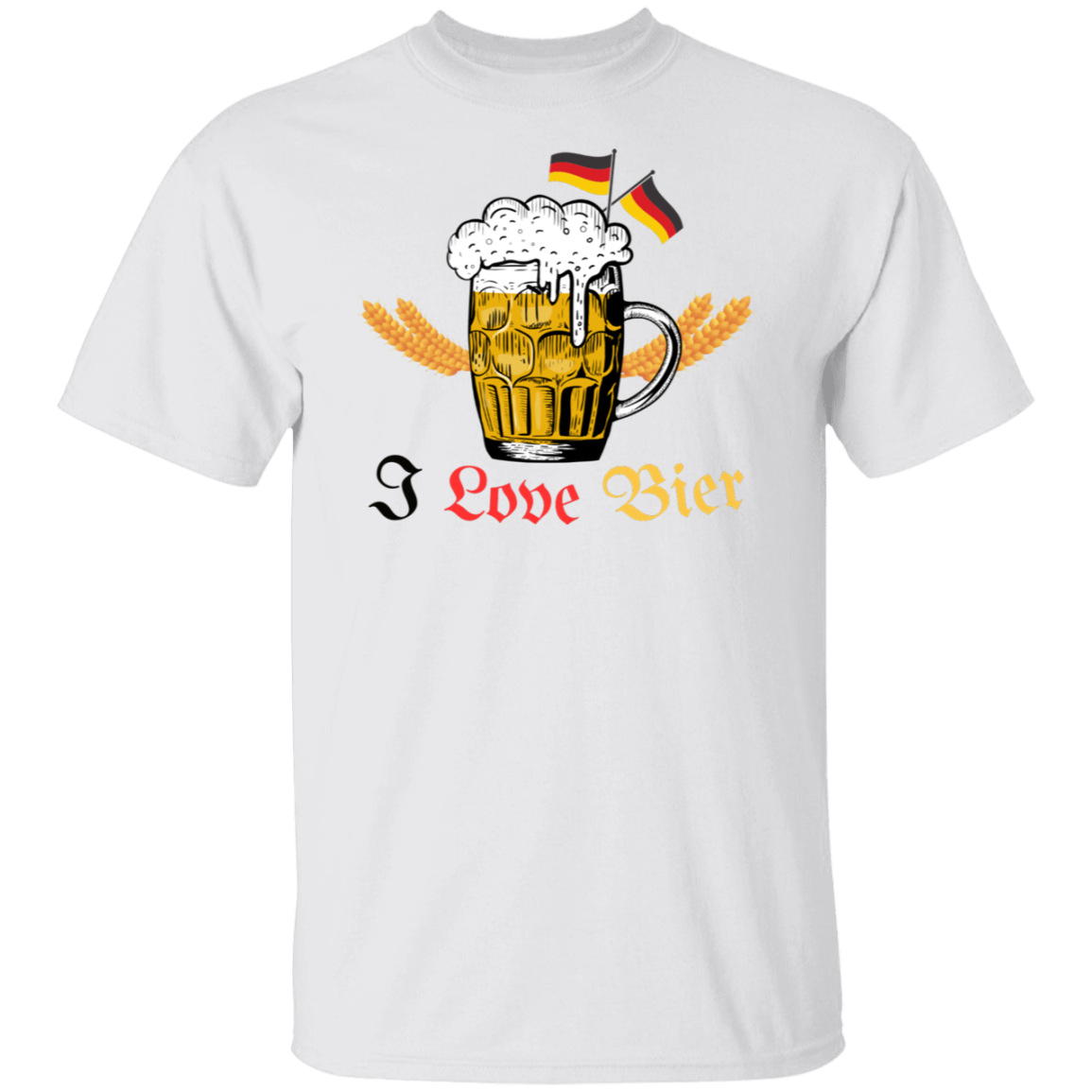I Love Bier (Beer) - Men's T-Shirt