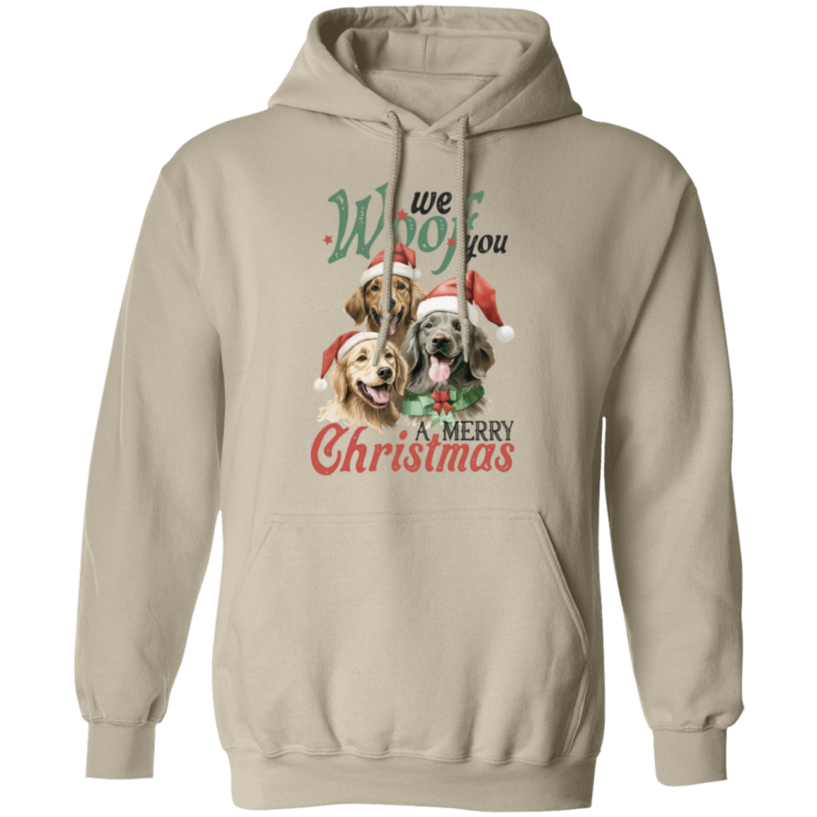We Woof You A Merry Christmas - Unisex Pullover Hoodie