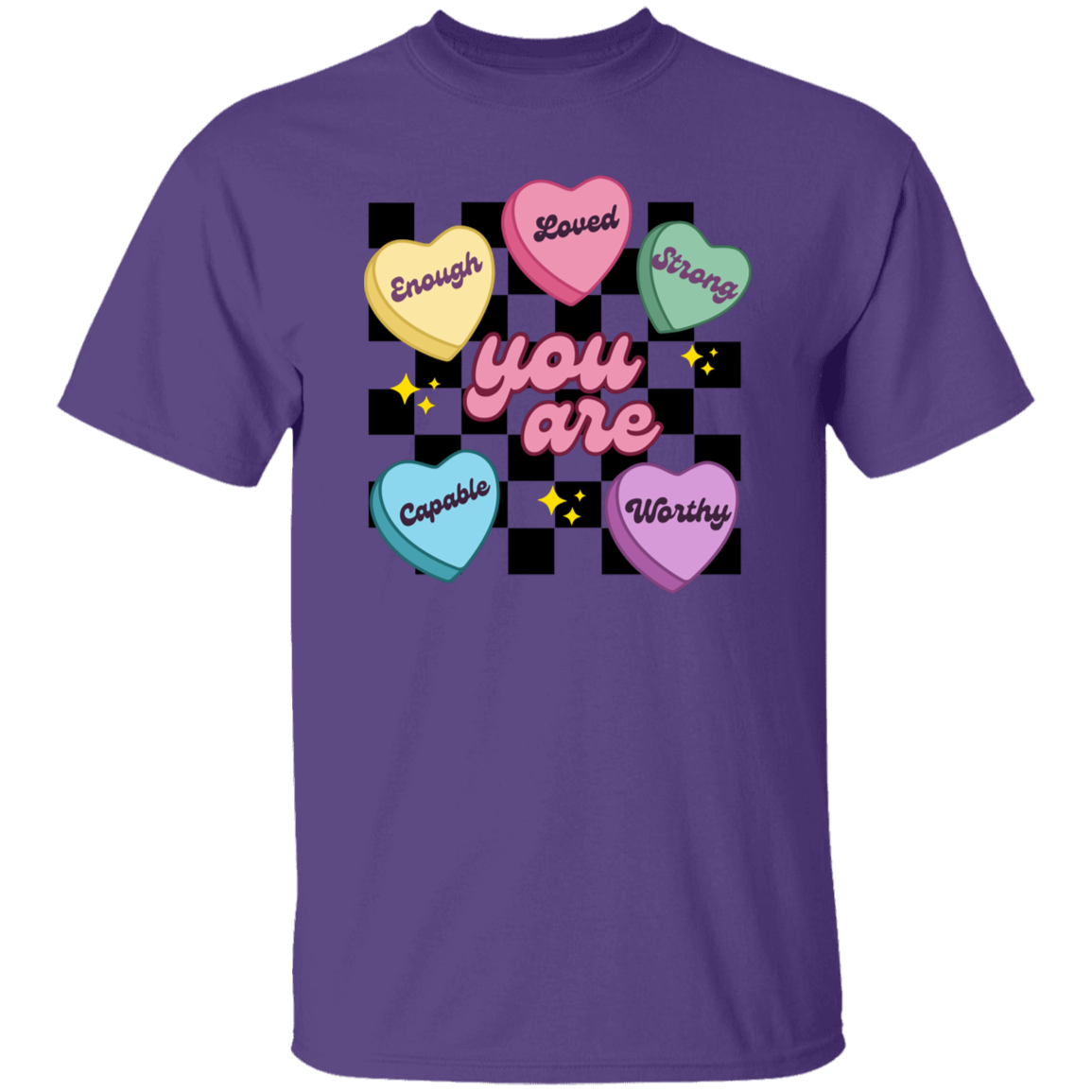 Corazones de caramelo de San Valentín - Camiseta unisex