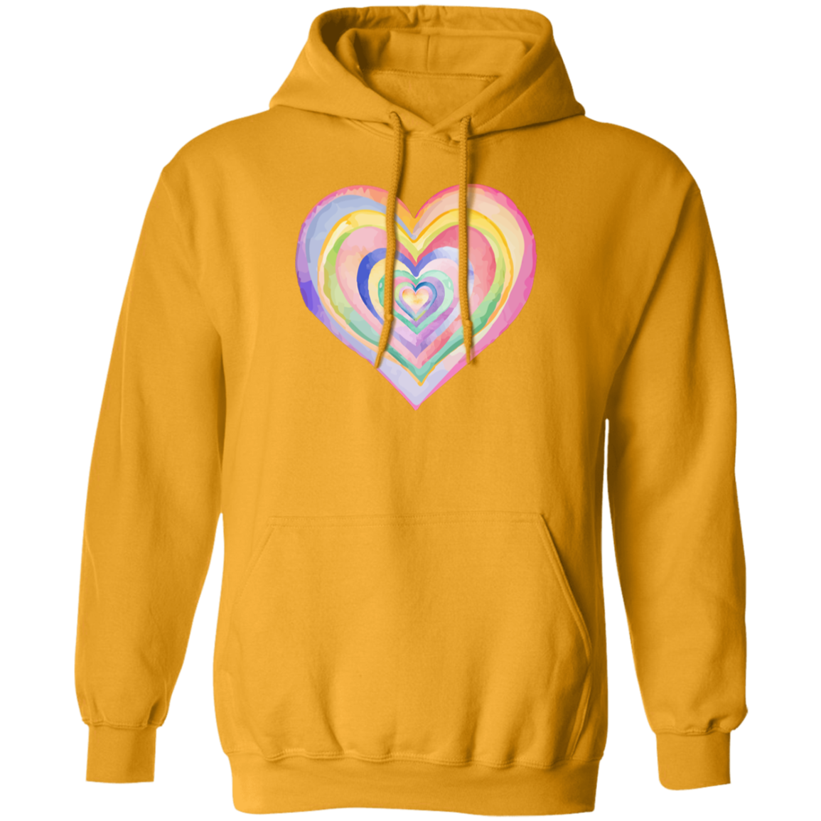 Corazón arcoiris - Sudadera con capucha unisex