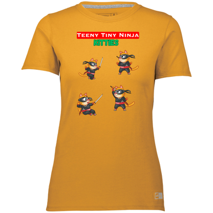 Teeny Tiny Ninja Kitties - Camiseta / Camiseta Dri-Power esencial para mujer