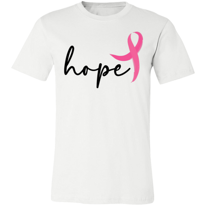 Hope, Breast Cancer Awareness- Unisex Jersey T-Shirt