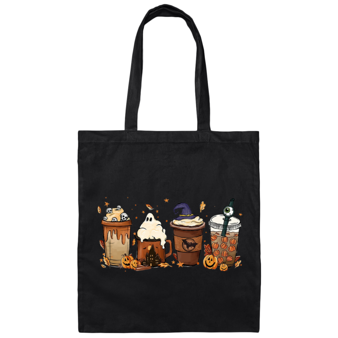 Spooky Coffee Drinks, Front & Back Design - Bag