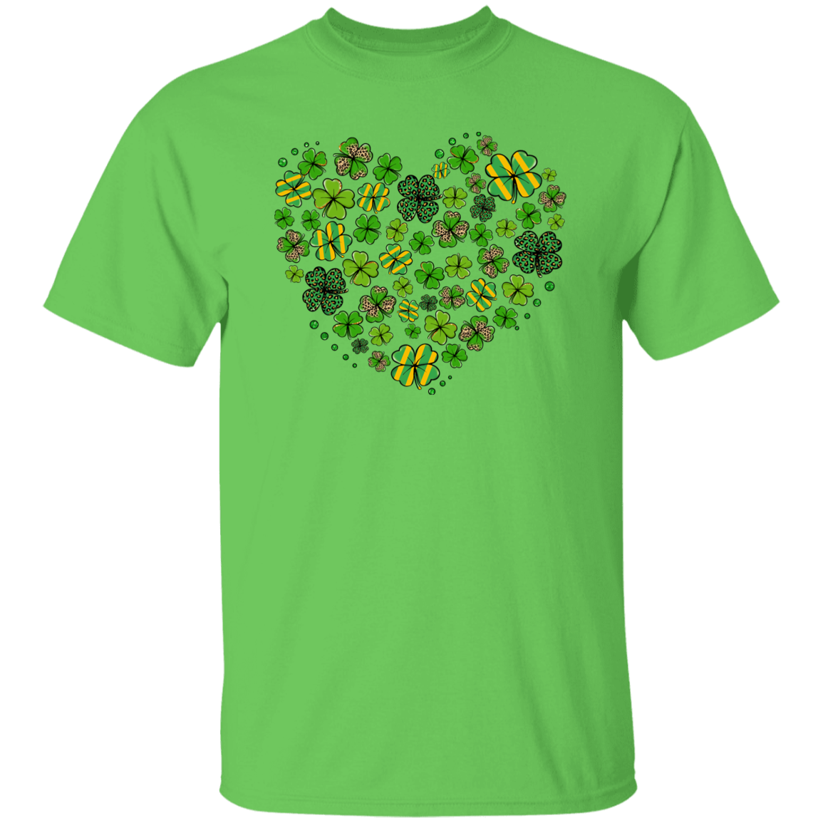 Corazón de tréboles de hojas - Camiseta unisex