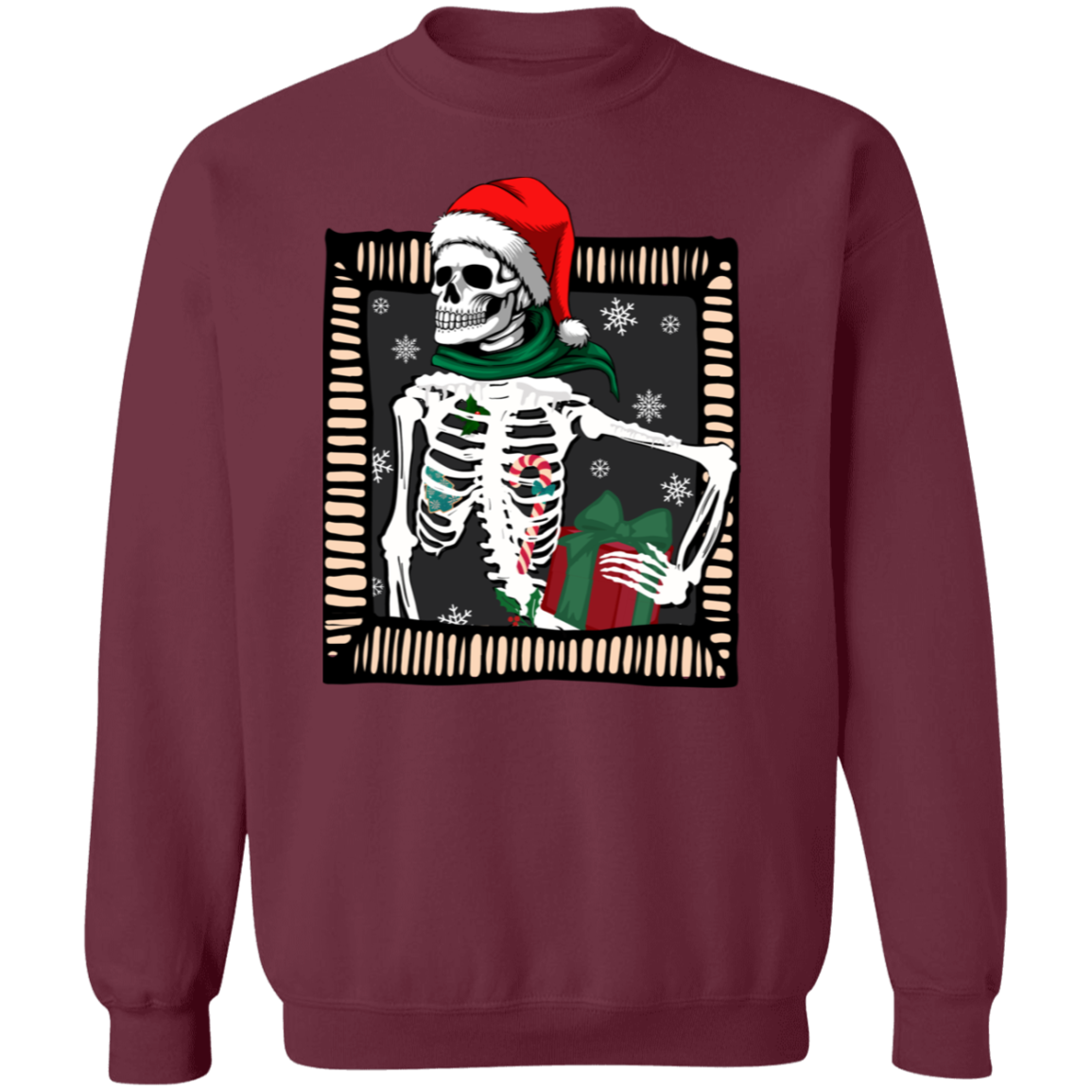 Dead Inside Skeleton Christmas - Unisex Ugly Sweatshirt, Christmas, Winter