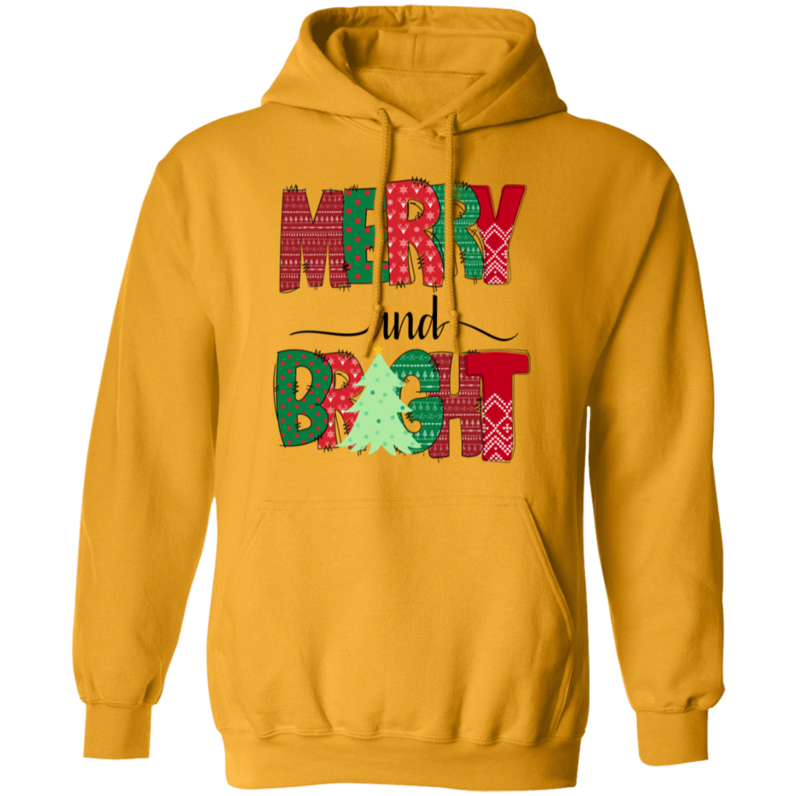 Merry & Bright Christmas Wrap - Unisex Pullover Hoodie