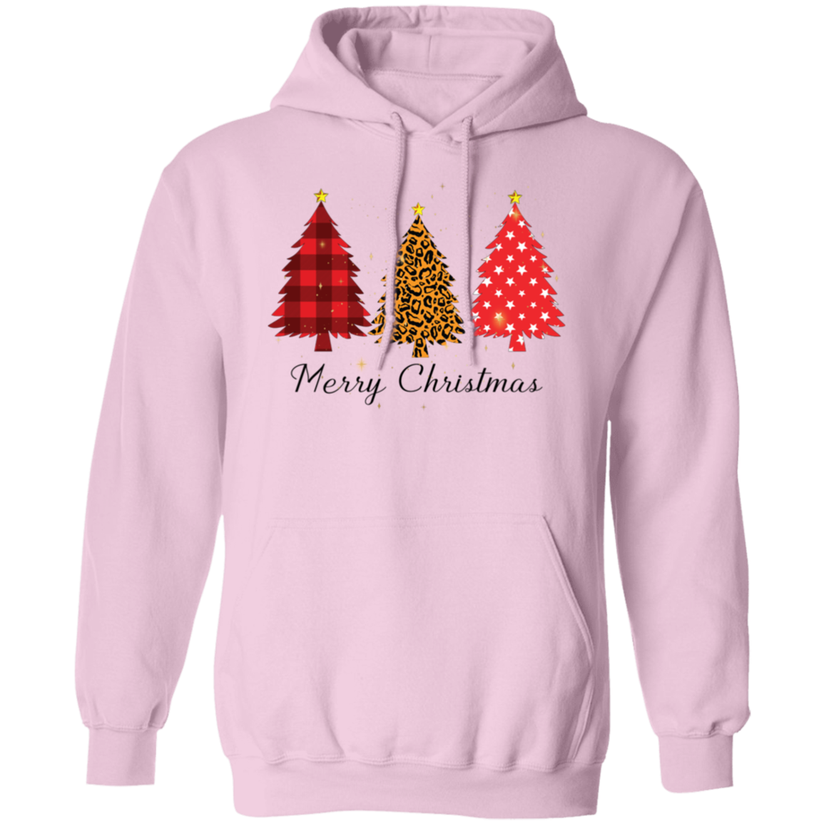 Merry Christmas Tree Wrapping Paper - Unisex Pullover Hoodie