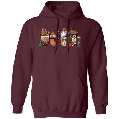 Christmas Drinks, Cocoa, Winter - Unisex Pullover Hoodie