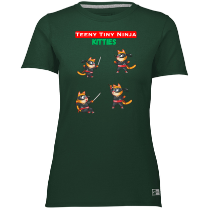 Teeny Tiny Ninja Kitties - Camiseta / Camiseta Dri-Power esencial para mujer