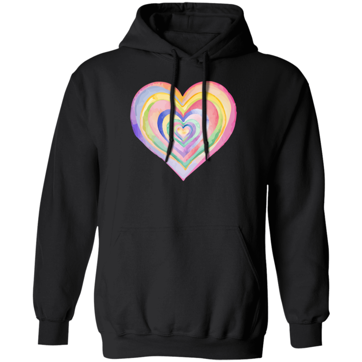 Corazón arcoiris - Sudadera con capucha unisex