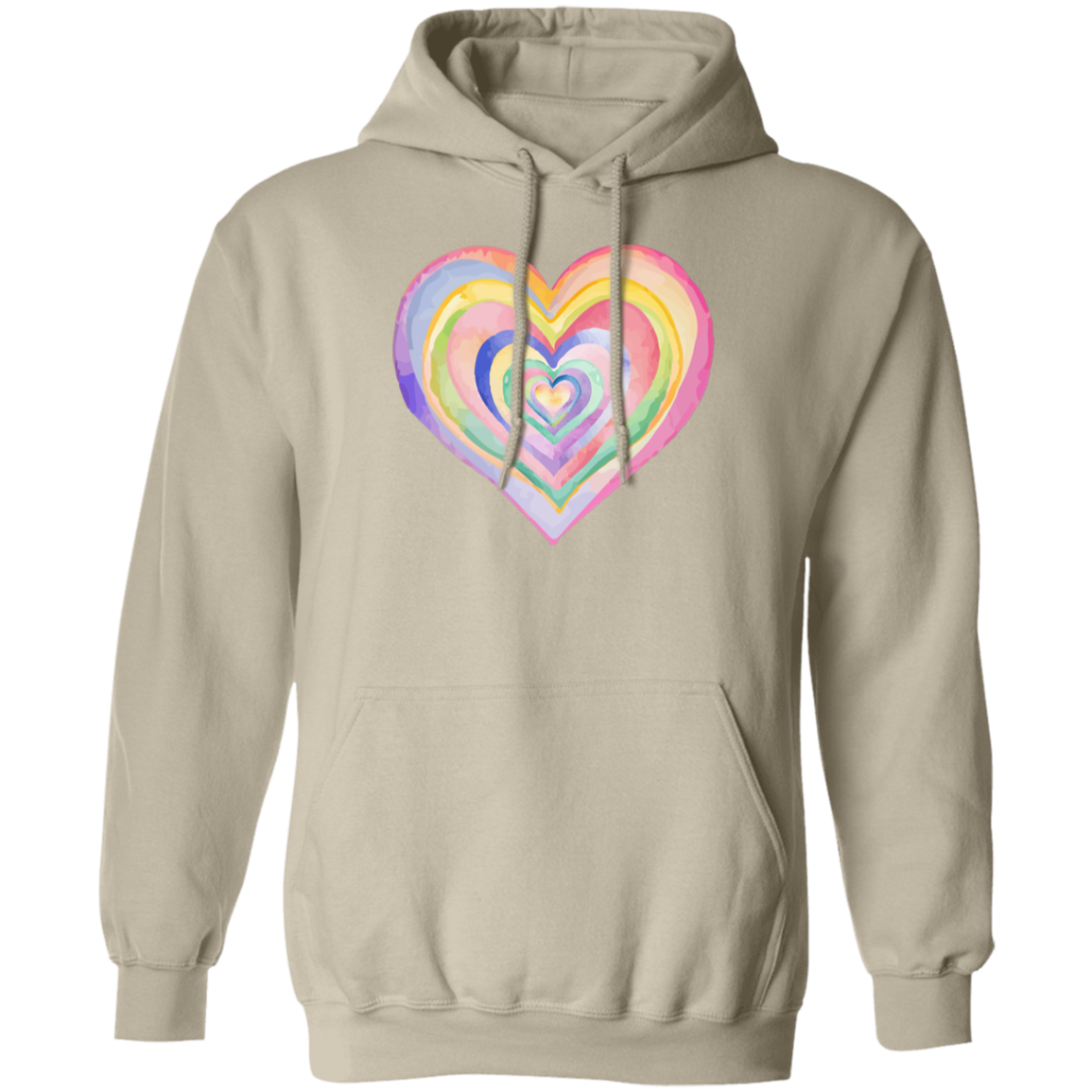 Rainbow Heart - Unisex Pullover Hoodie