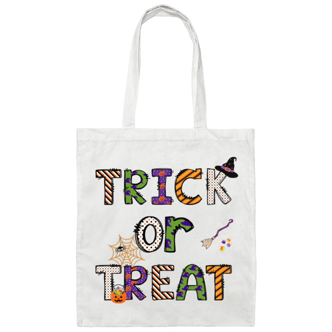 Trick or Treat, Front & Back Design - Trick or Treat Bag