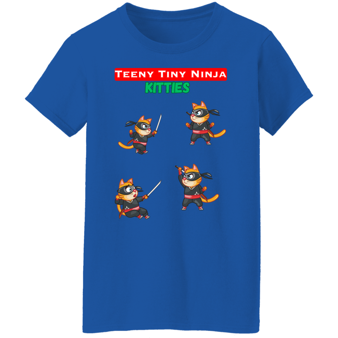 Teeny Tiny Ninja Kitties - Women's, Ladies' T-Shirt