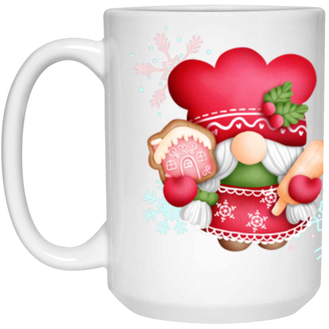 Christmas Gnomes, Full Wrap-Around - 11 & 15 oz. White Mug