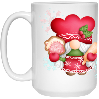 Christmas Gnomes, Full Wrap-Around - 11 & 15 oz. White Mug