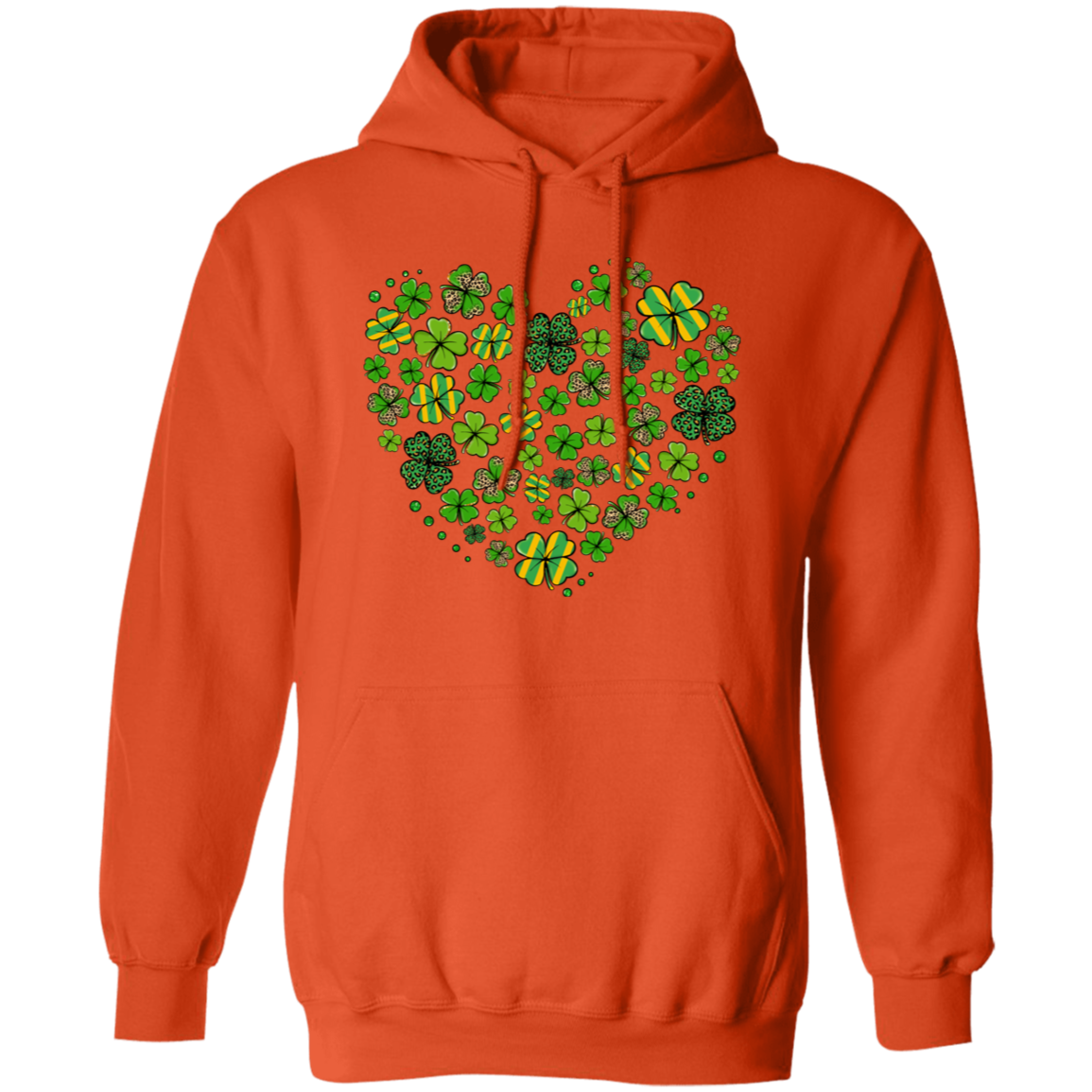 Corazón de tréboles de hojas - Sudadera con capucha unisex