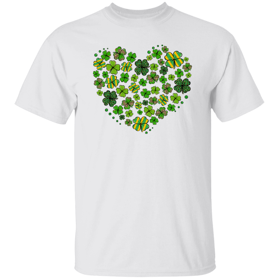 Corazón de tréboles de hojas - Camiseta unisex