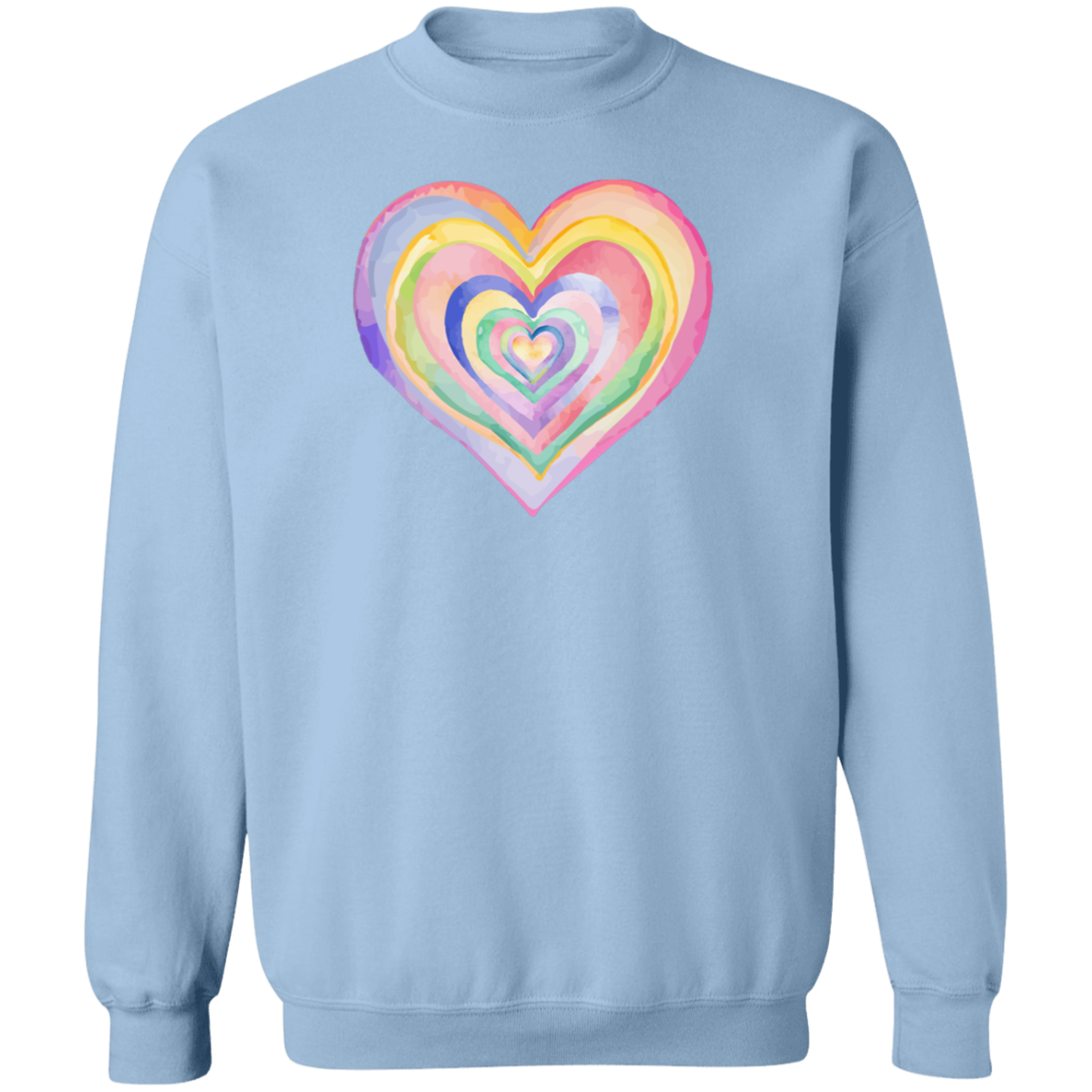 Rainbow Heart- Ladies Sweatshirt, Valentine's Day, Winter