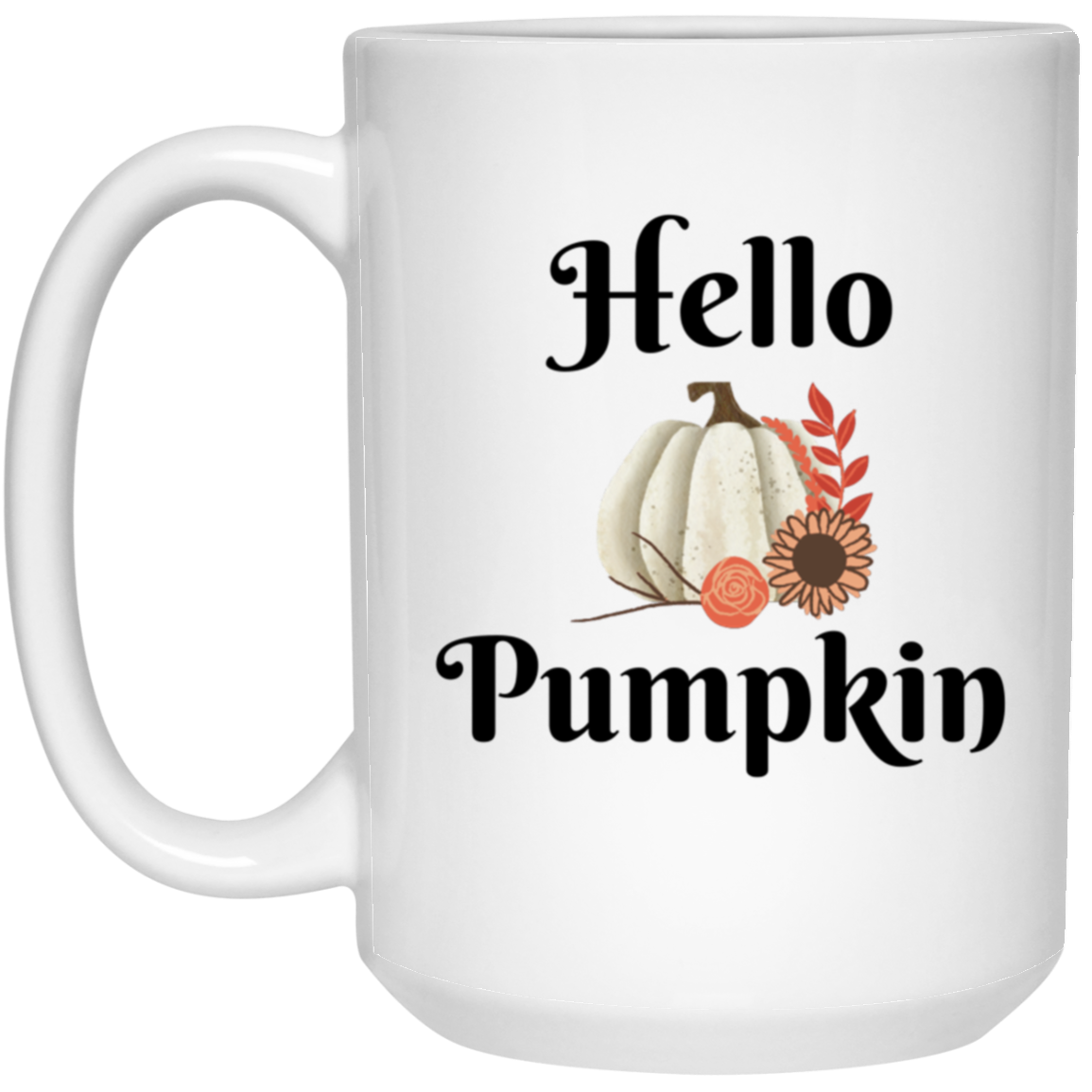 Hello Pumpkin - 11 & 15 oz. White Mug