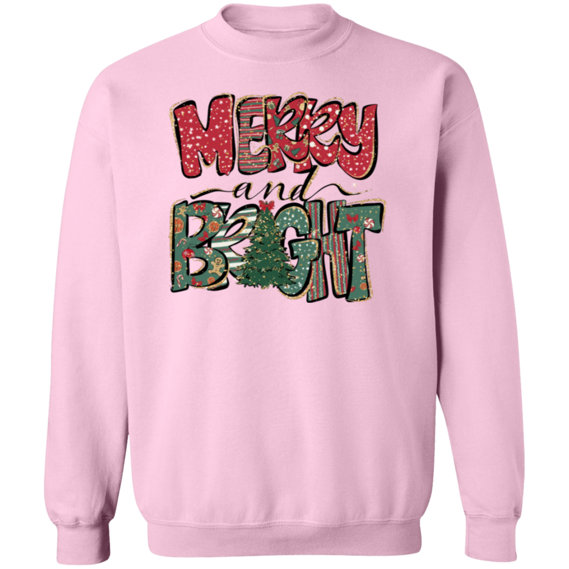 Merry and Bright - Unisex Ugly Sweater, Christmas, Winter, Fall