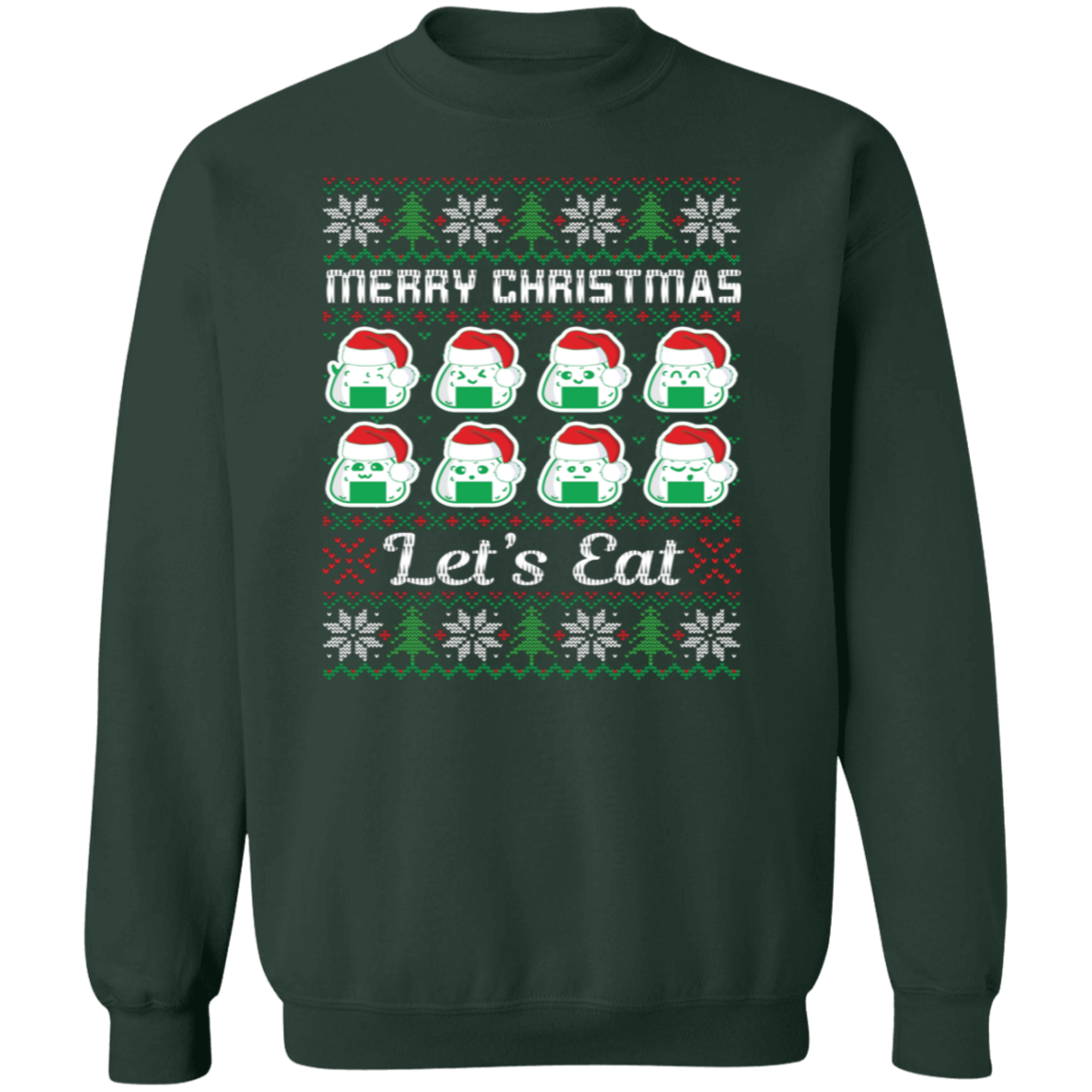 Merry Christmas, Let's Eat - Unisex Ugly Sweater, Christmas, Winter, Fall