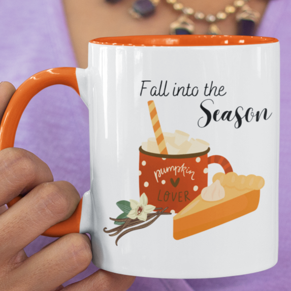 Fall Into The Season - 11 oz. Accent Mug