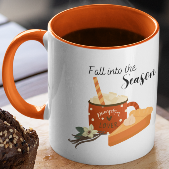 Fall Into The Season - 11 oz. Accent Mug