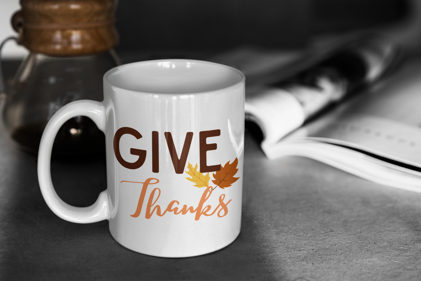 Give Thanks - 11 & 15 oz. White Mug