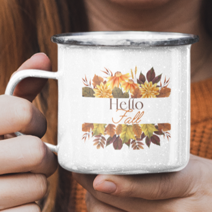 Hello Fall - Enamel Camping Mug