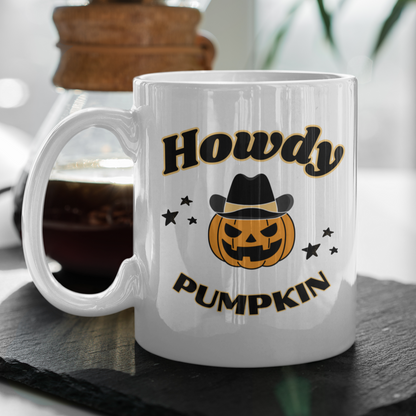 Howdy Pumpkin - 11 & 15 oz. White Mug