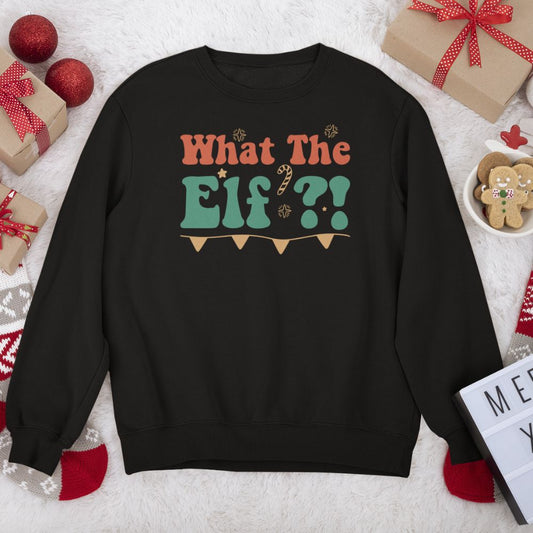 ¿Qué el elfo? - Sudadera fea unisex, Navidad, Invierno