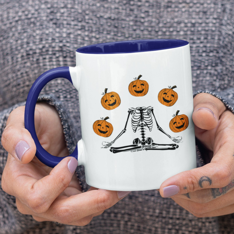 Pumpkin Skeleton - 11 & 15oz. Accent Mug