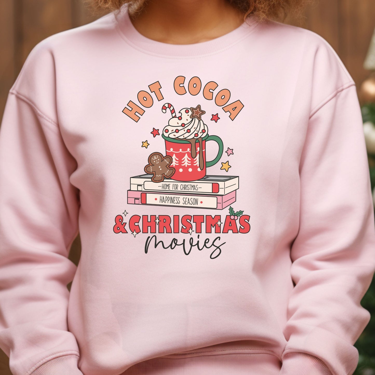 Hot Cocoa & Christmas Movies - Unisex Ugly Sweater, Christmas, Winter, Fall